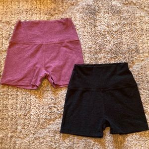 (2) pair of Beyond Yoga All for Run 3” shorts